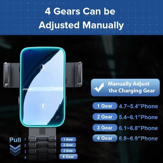 Dual Coil 15W Wireless Charging Car Phone Holder 