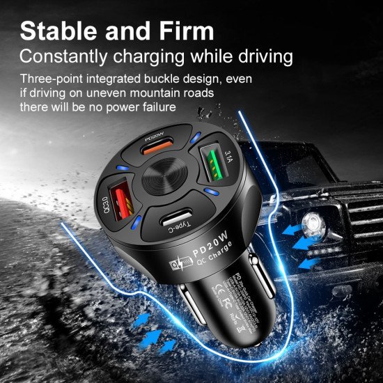 PD Car Charger Adapter QC 3.0- 3.1Amp Fast Phone Charging PD Car Charger Adapter QC 3.0- 3.1Amp Fast Phone Charging