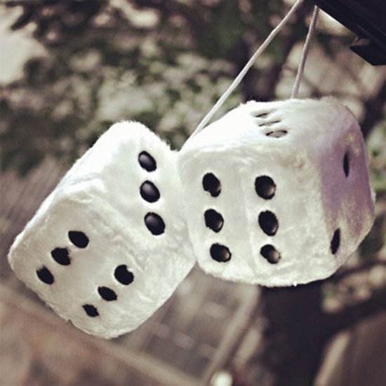 Plush Dice Car Hangings (6 colors) Plush Dice Car Hangings (6 colors)