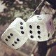 Plush Dice Car Hangings (6 colors) Plush Dice Car Hangings (6 colors)