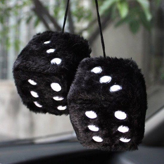 Plush Dice Car Hangings (6 colors) Plush Dice Car Hangings (6 colors)
