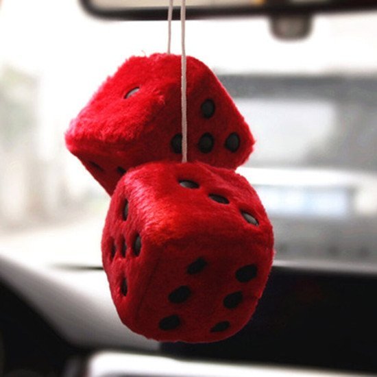 Plush Dice Car Hangings (6 colors) Plush Dice Car Hangings (6 colors)