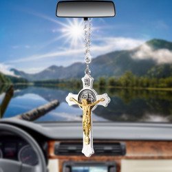 Lord Jesus Crucifix Cross Car Pendant 