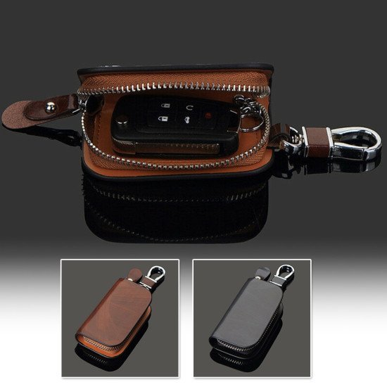Car Key Fob Premium Leather Case - Protective Smart Key Cover Car Key Fob Premium Leather Case - Protective Smart Key Cover