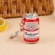 Mini Beer Can Key Chain - Aluminum Novelty Keyring