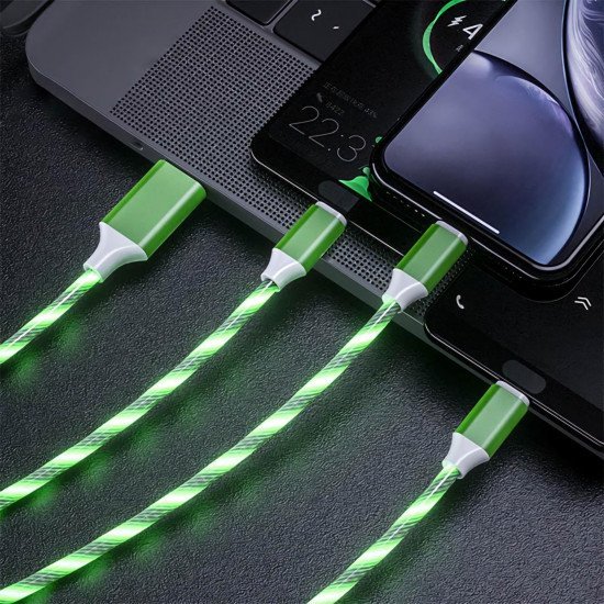 3 in 1 Glowing Cable - Multidevice Charging (4 Colors) 3 in 1 Glowing Cable - Multidevice Charging (4 Colors)