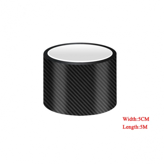 5D Carbon Fiber Anti Scratch Car Door Sill Protector Tape 5M Universal – Black