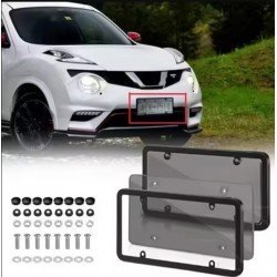 Acrylic License Plate Frame with cover Combo - Water & Rust Proof (North America) 3 Colors