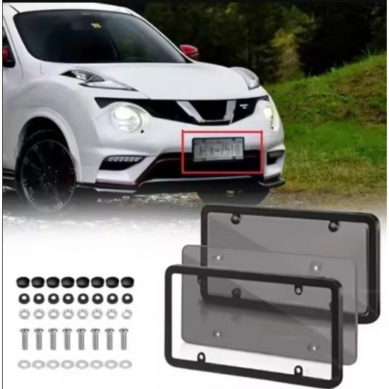 Acrylic License Plate Frame with cover Combo - Water & Rust Proof (North America) 3 Colors Acrylic License Plate Frame with cover Combo - Water & Rust Proof (North America) 3 Colors