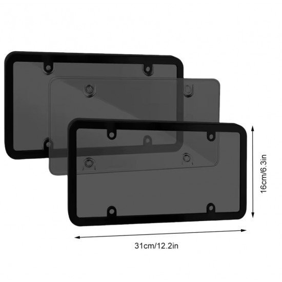 Acrylic License Plate Frame with cover Combo - Water & Rust Proof (North America) 3 Colors Acrylic License Plate Frame with cover Combo - Water & Rust Proof (North America) 3 Colors