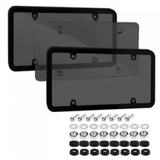 Acrylic License Plate Frame with cover Combo - Water & Rust Proof (North America) 3 Colors Acrylic License Plate Frame with cover Combo - Water & Rust Proof (North America) 3 Colors