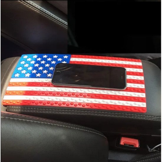 U.S.A. Flag Anti-Skid Car Dashboard Mat - Non Slip Silicone U.S.A. Flag Anti-Skid Car Dashboard Mat - Non Slip Silicone