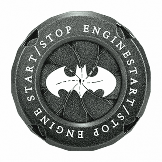 BAT Car Engine Start Stop Button Rotary Covers - Universal Fit (Black)
