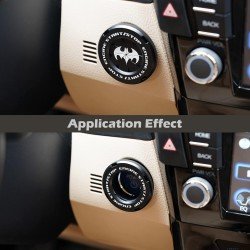 BAT Car Engine Start Stop Button Rotary Covers - Universal Fit (Black)