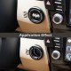 BAT Car Engine Start Stop Button Rotary Covers - Universal Fit (Black)