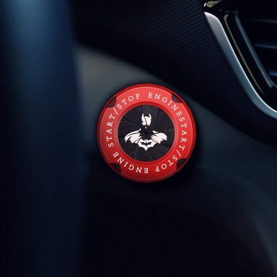Batman Car Engine Start Stop Button Rotary Covers - Universal Fit (2 Colors)