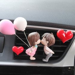 Cute Couple Air Vent Perfume Clips
