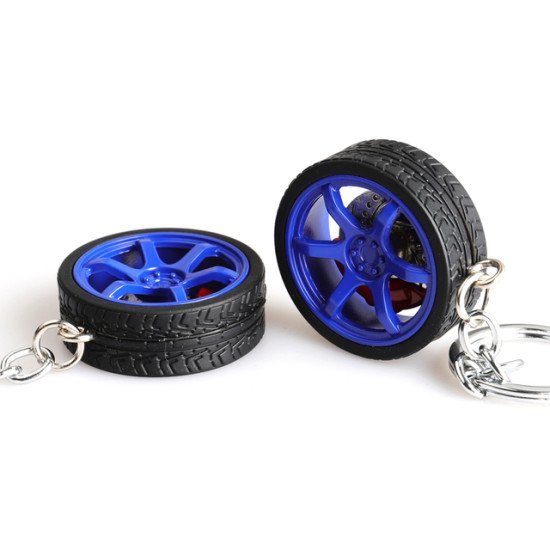 Car Wheels Key Chain - Zinc Alloy Automotive Keyring