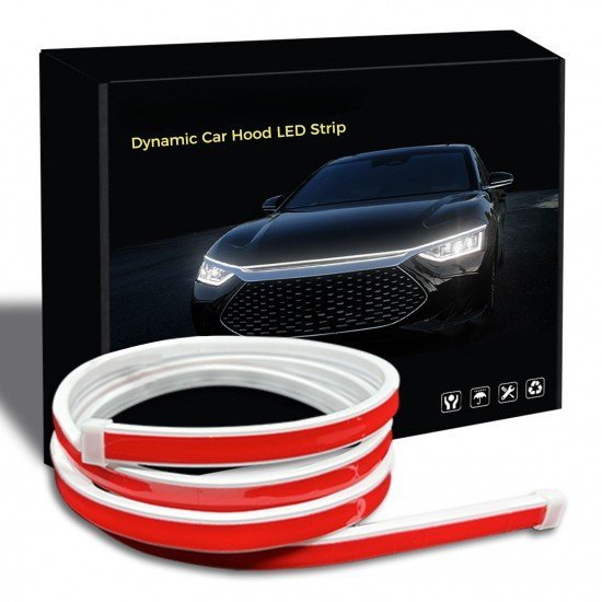 Car Hood Dynamic LED Light DRL Strip 180cm - Universal Fit (Waterproof) 3 colors Car Hood Dynamic LED Light DRL Strip 180cm - Universal Fit (Waterproof) 3 colors