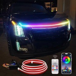 Car Hood RGB LED Light DRL Strip 180cm - Universal Fit (Waterproof) Car Hood RGB LED Light DRL Strip 180cm - Universal Fit (Waterproof)