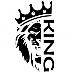 Lion King Windshield Decal | Universal Vinyl Car Sticker (Black & White)
