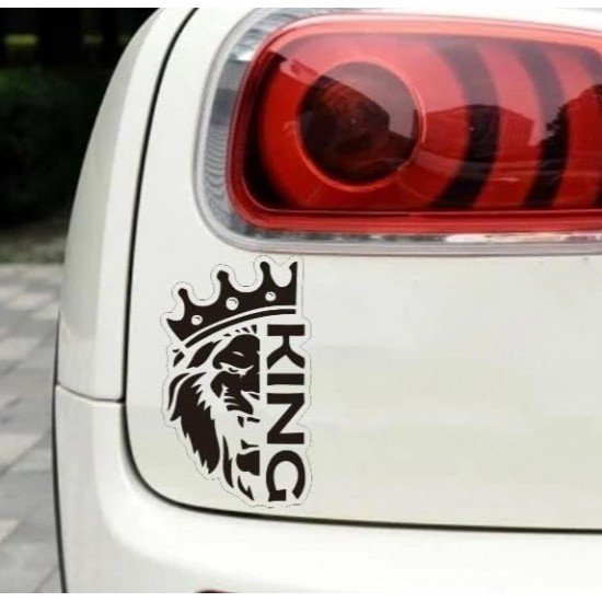 Lion King Windshield Decal | Universal Vinyl Car Sticker (Black & White)