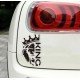 Lion King Windshield Decal | Universal Vinyl Car Sticker (Black & White)