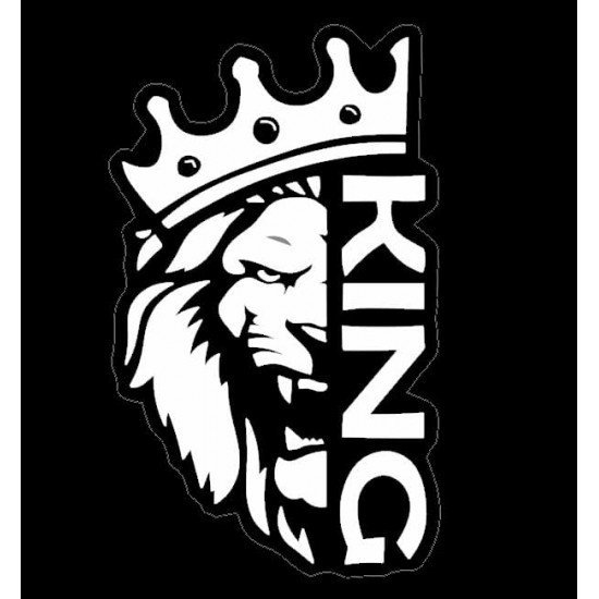 Lion King Windshield Decal | Universal Vinyl Car Sticker (Black & White)