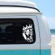 Lion King Windshield Decal | Universal Vinyl Car Sticker (Black & White)