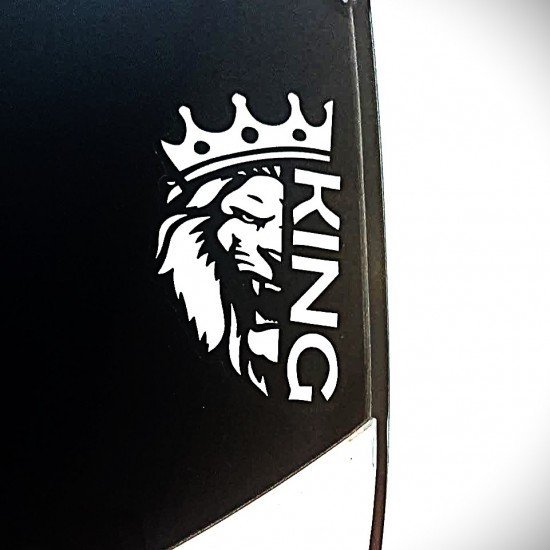 Lion King Windshield Decal | Universal Vinyl Car Sticker (Black & White)