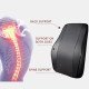 Car Lumbar Support Ergonomic Pillow - Premium Leather (Black)