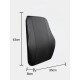 Car Lumbar Support Ergonomic Pillow - Premium Leather (Black)