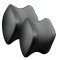 Ergonomic Car Headrest Memory Foam Pillow Pack of 2 - Premium Leather Black