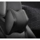 Ergonomic Car Headrest Memory Foam Pillow Pack of 2 - Premium Leather Black Ergonomic Car Headrest Memory Foam Pillow Pack of 2 - Premium Leather Black