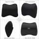 Ergonomic Car Headrest Memory Foam Pillow Pack of 2 - Premium Leather Coffee Brown Ergonomic Car Headrest Memory Foam Pillow Pack of 2 - Premium Leather Coffee Brown