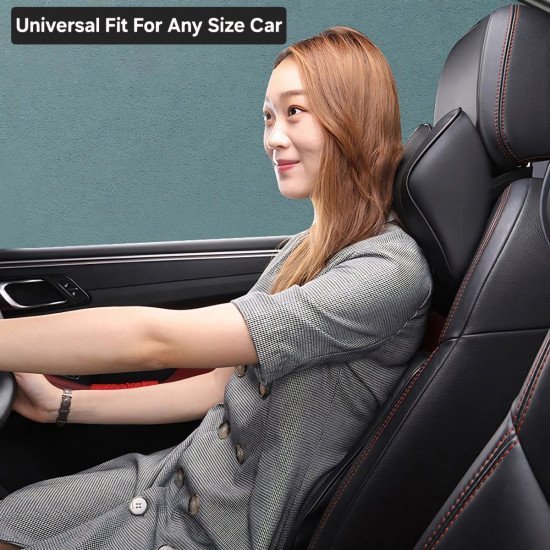 Ergonomic Car Headrest Memory Foam Pillow Pack of 2 - Premium Leather Coffee Brown Ergonomic Car Headrest Memory Foam Pillow Pack of 2 - Premium Leather Coffee Brown