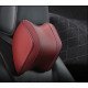 Ergonomic Car Headrest Memory Foam Pillow Pack of 2 - Premium Leather Wine Red Ergonomic Car Headrest Memory Foam Pillow Pack of 2 - Premium Leather Wine Red