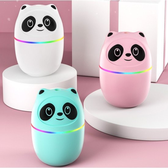 Adorable Panda Car Humidifier with Color LED - 220ml