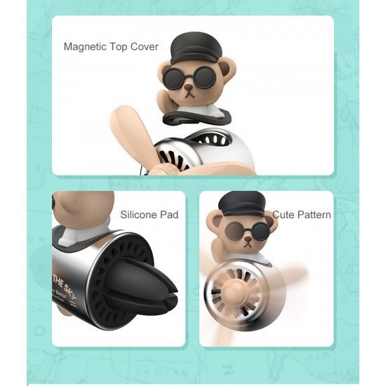 Pilot Bear Car Air Vent Freshener Pilot Bear Car Air Vent Freshener