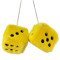 Plush Dice Car Hangings (6 colors)
