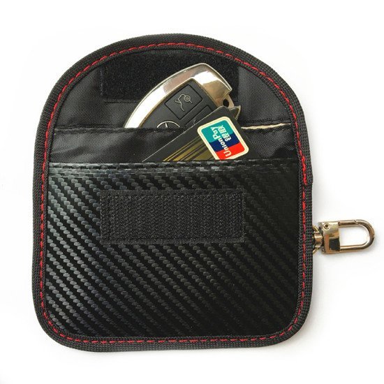 RFID Signal Blocking Faraday Car Key Fob Case - Carbon Fiber Protection Pouch RFID Signal Blocking Faraday Car Key Fob Case - Carbon Fiber Protection Pouch