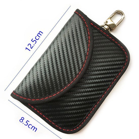 RFID Signal Blocking Faraday Car Key Fob Case - Carbon Fiber Protection Pouch RFID Signal Blocking Faraday Car Key Fob Case - Carbon Fiber Protection Pouch