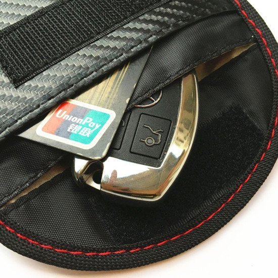 RFID Signal Blocking Faraday Car Key Fob Case - Carbon Fiber Protection Pouch RFID Signal Blocking Faraday Car Key Fob Case - Carbon Fiber Protection Pouch