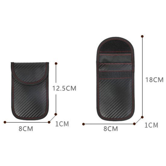 RFID Signal Blocking Faraday Car Key Fob Case - Carbon Fiber Protection Pouch RFID Signal Blocking Faraday Car Key Fob Case - Carbon Fiber Protection Pouch