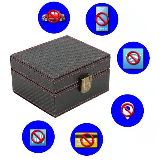 RFID Signal Blocking Faraday Box - Key Fob & Card Security Storage RFID Signal Blocking Faraday Box - Key Fob & Card Security Storage