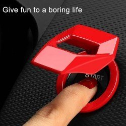 Turbo Car Engine Start Stop Button Flip Covers - Universal Fit (4 Colors)