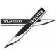 Turbo 3D Metal Emblems Pair - Universal Fit (2 colors) 