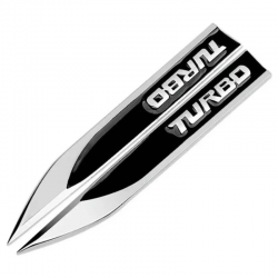 Turbo 3D Metal Emblems Pair - Universal Fit (2 colors) 