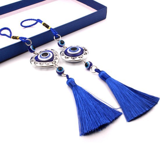 Turkish Evil Eye Heart & Round Pendant for Car & Home Décor (2 Styles)