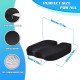 Ergonomic Memory Foam Lumber Support With Car Seat Cushion - Mesh Fabric (Black)